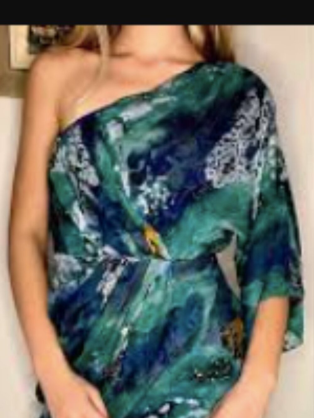 Catherine Malandrino Silk Chiffon One-Shoulder Dress | Size 8